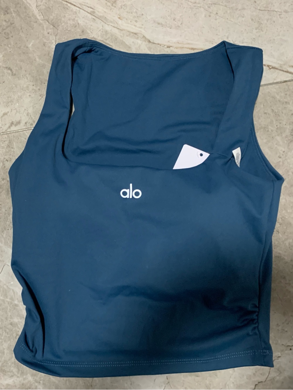 ALO Yoga Deep Teal Crop Tank and Pleated Skort Set - Picture 4 of 5
